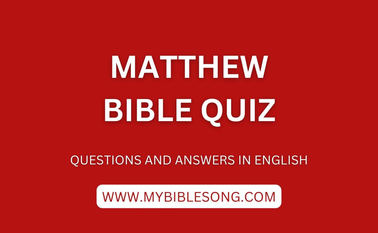 NT1 Matthew bible quiz questions and answers in English