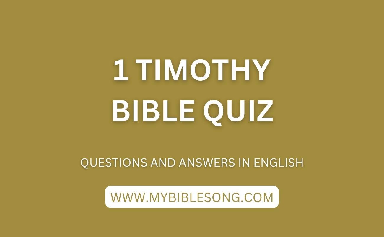 NT15 1 Timothy bible quiz with questions and answers in English
