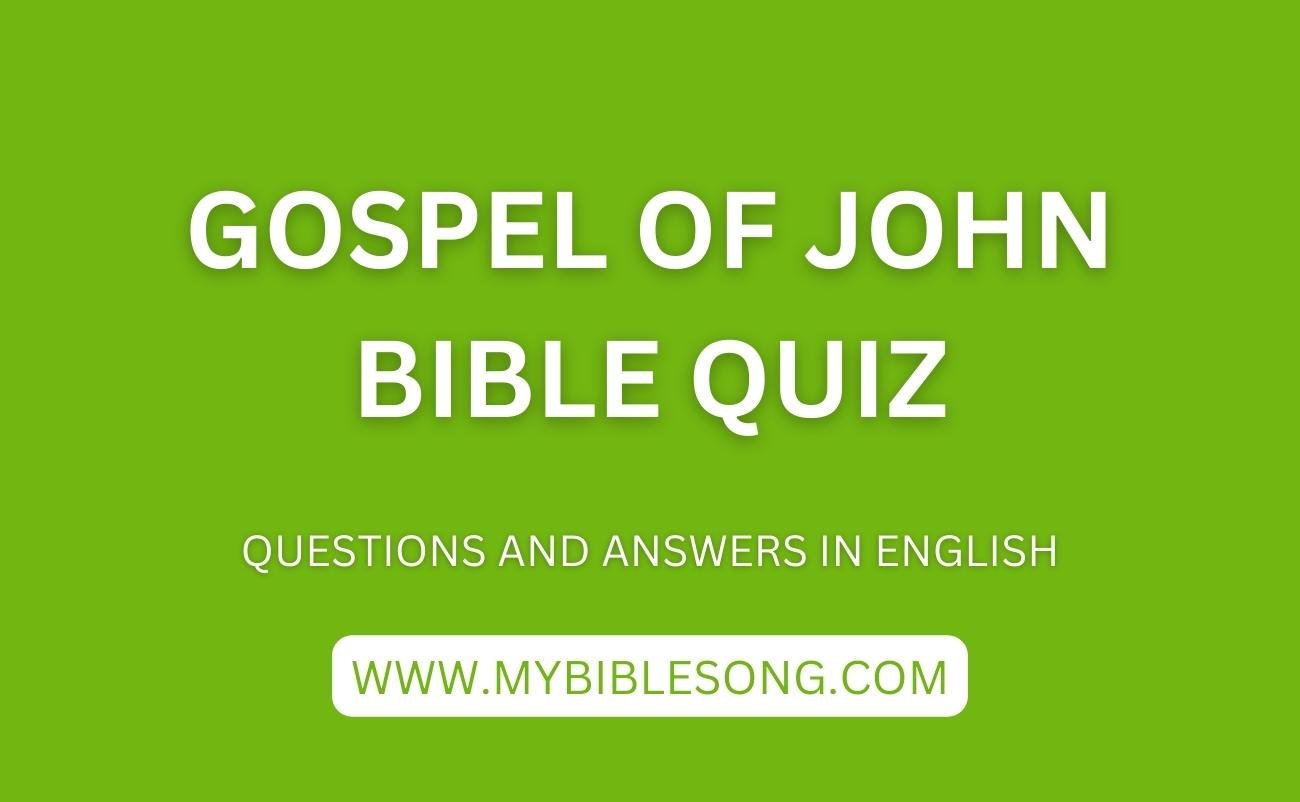 NT3 Gospel of John bible quiz book with questions and answers in English