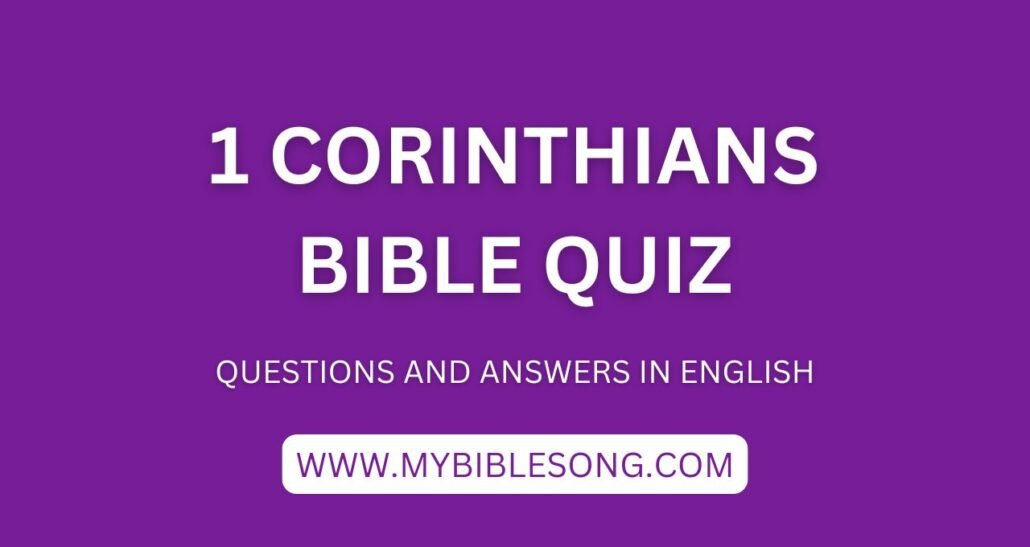 NT7 1 Corinthians bible quiz with questions and answers in English