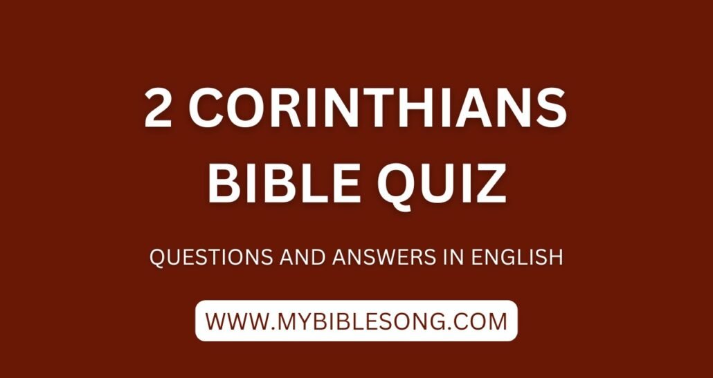 NT8 2 Corinthians bible quiz with questions and answers in English
