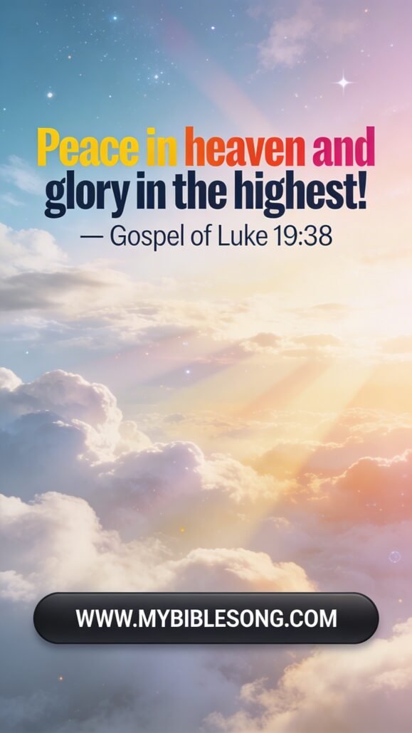 Peace in HeavenimgtextPeace in heaven and gl 0001 - My Bible Song