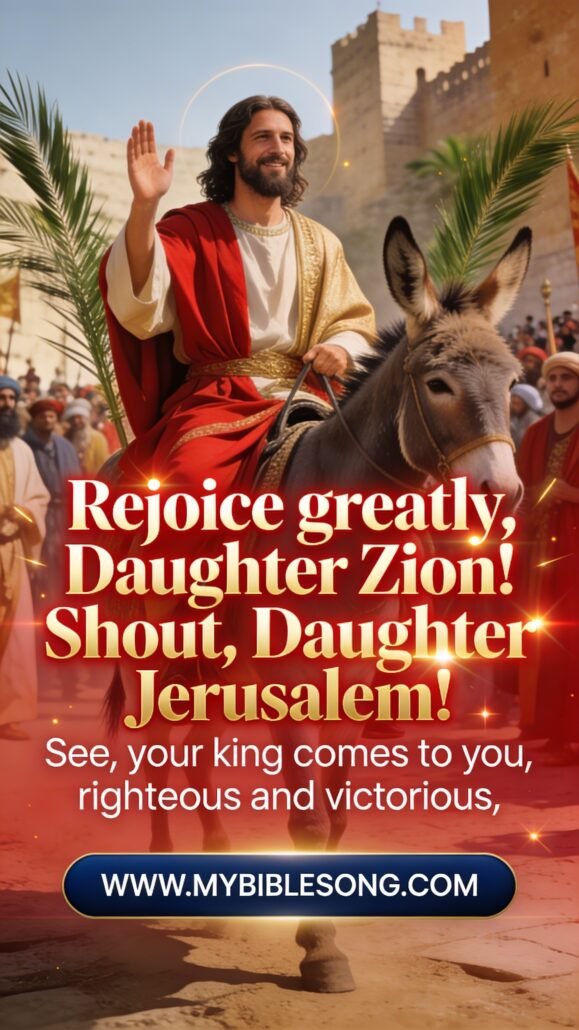 Prophecy Fulfilled when Jesus coming to the Jerusa 0002 - My Bible Song