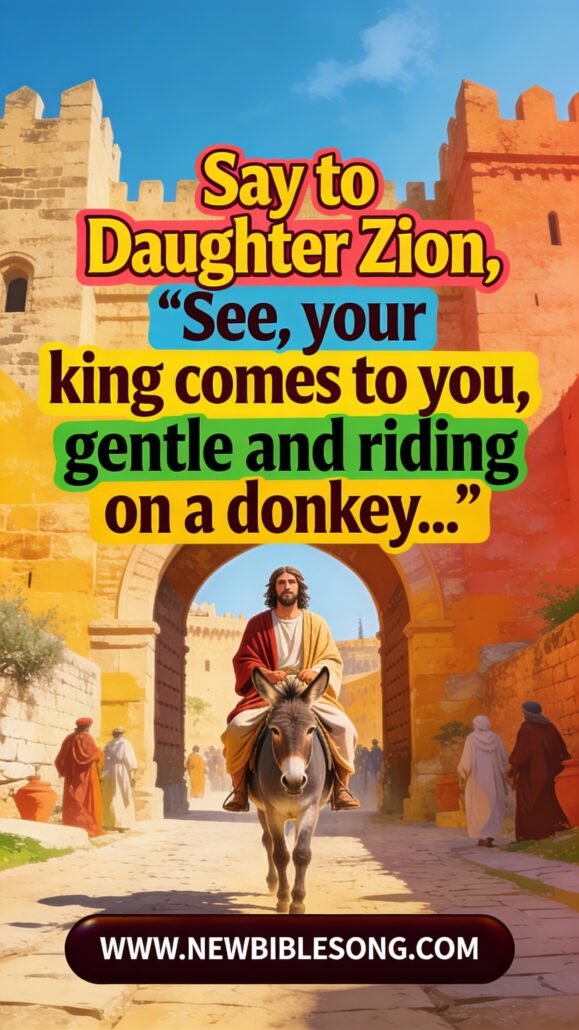 The Humble King Jesus coming to the Jerusalem ri 0001 - My Bible Song