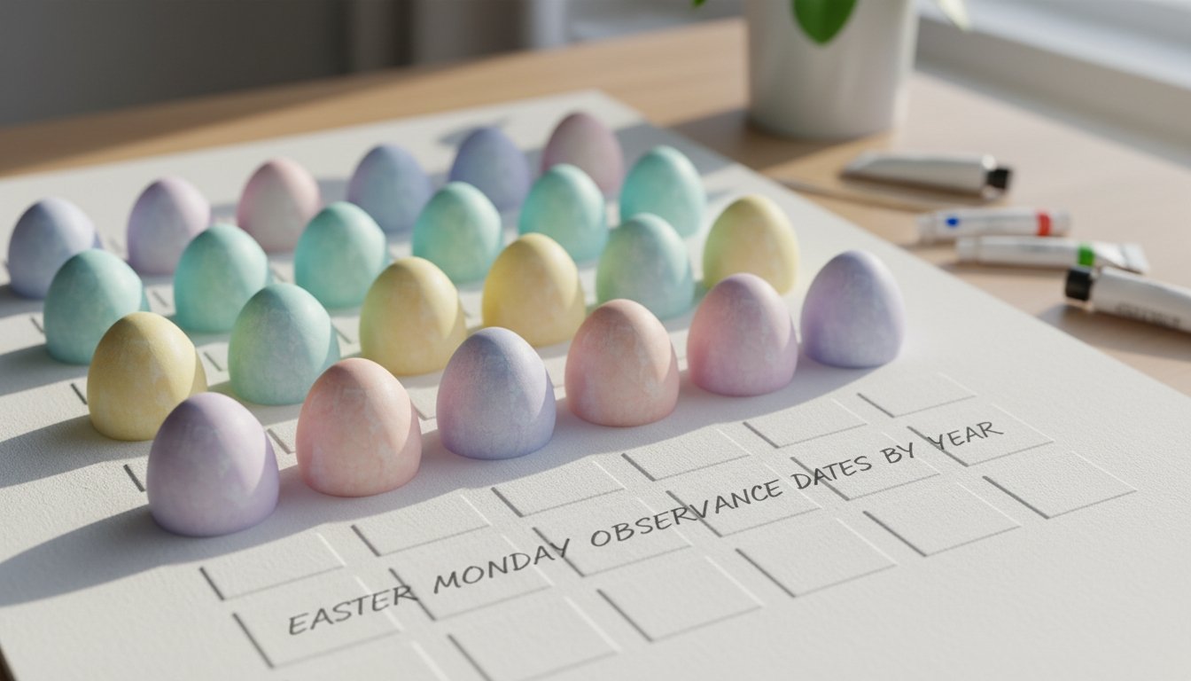 easter monday observance dates by year