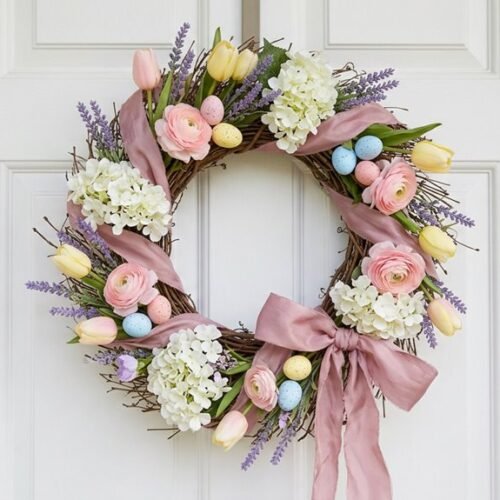 easter wreath ideas upgrade door