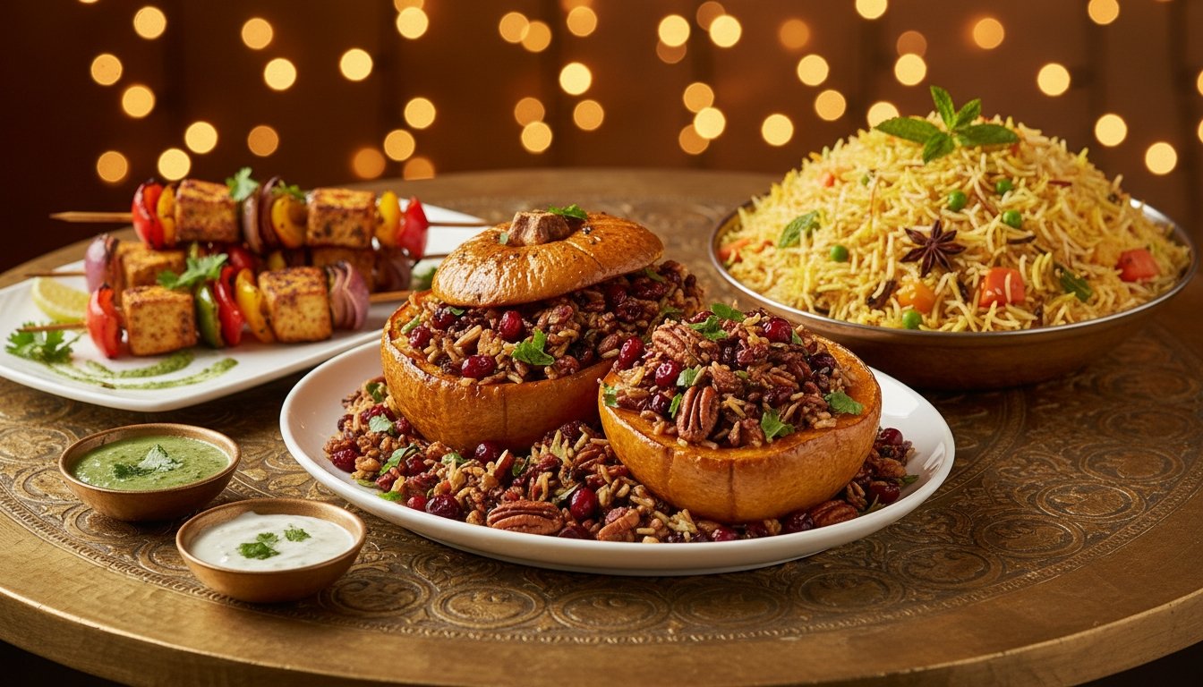 three vegetarian festive mains