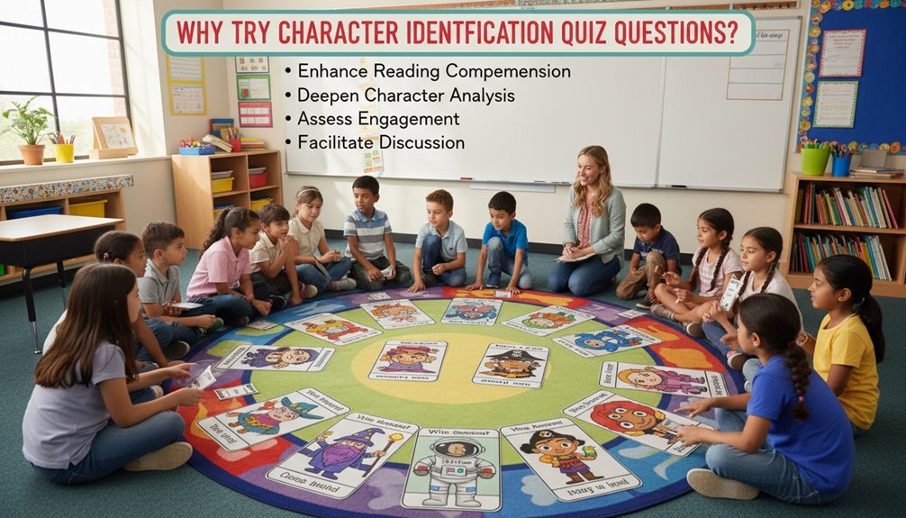 character identification quiz questions explain value