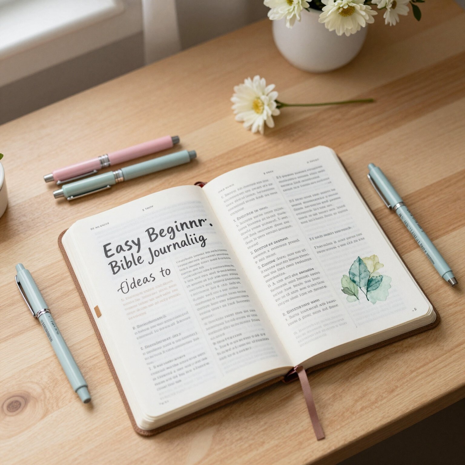 easy beginner bible journaling ideas