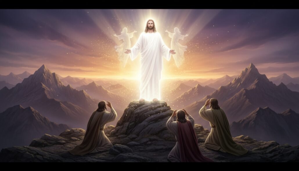 jesus face shone apostles awed