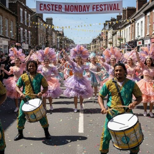 neighborhood festive spring holiday celebrations