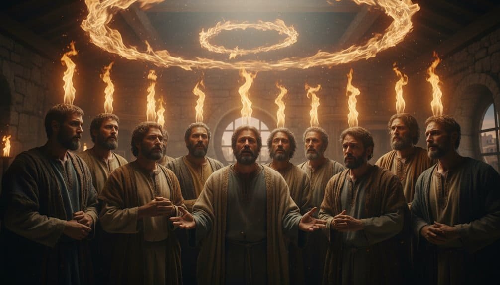tongues of fire appeared